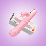 Pink color Thrusting and Heating Rabbit Clit Vibrator