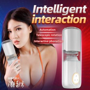 Automatic telescopic up-down rotating male masturbator
