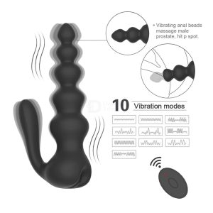 10 Frequency vibration modes remote control prostate massager clitoris anus vibrator