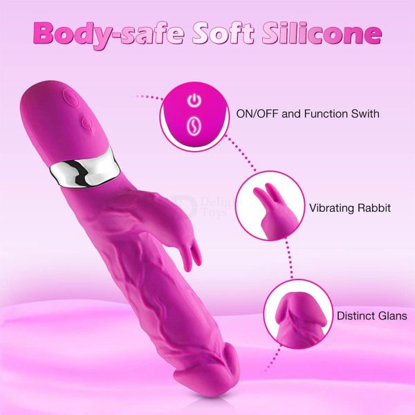Realistic Clit G-spot Rabbit Dildo Vibrator | Delight Toys