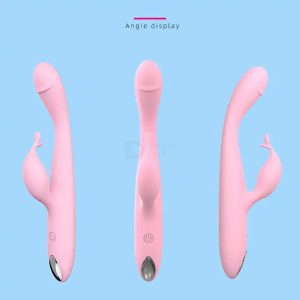 3 angle display of Lilo clitoral rabbit vibrator female sex toy