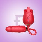 4 in 1 clitoral licking vibrator thrusting dildo sex toy