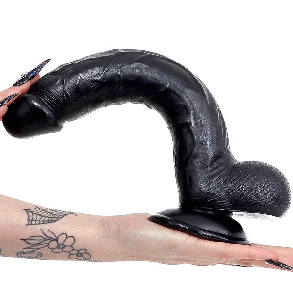 Big Black Realistic Dildo With Suction Cup | Delight Toys