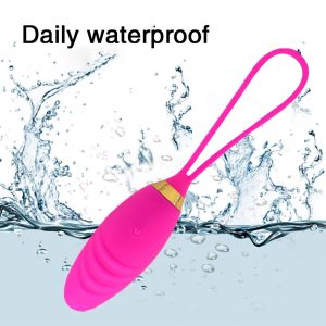 Fully waterproof use wireless remote control waves egg vibrator sex toy