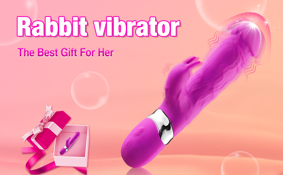 Realistic Clit G-spot Rabbit Dildo Vibrator (4)