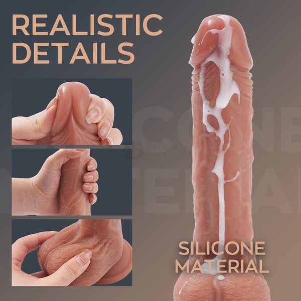 Wireless Realistic Thrusting Vibrating Dildo | Delight Toys