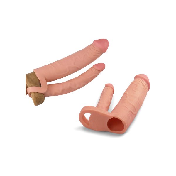 3 In 1 Soft Realistic Dildo For Double Penetration | Delight Toys