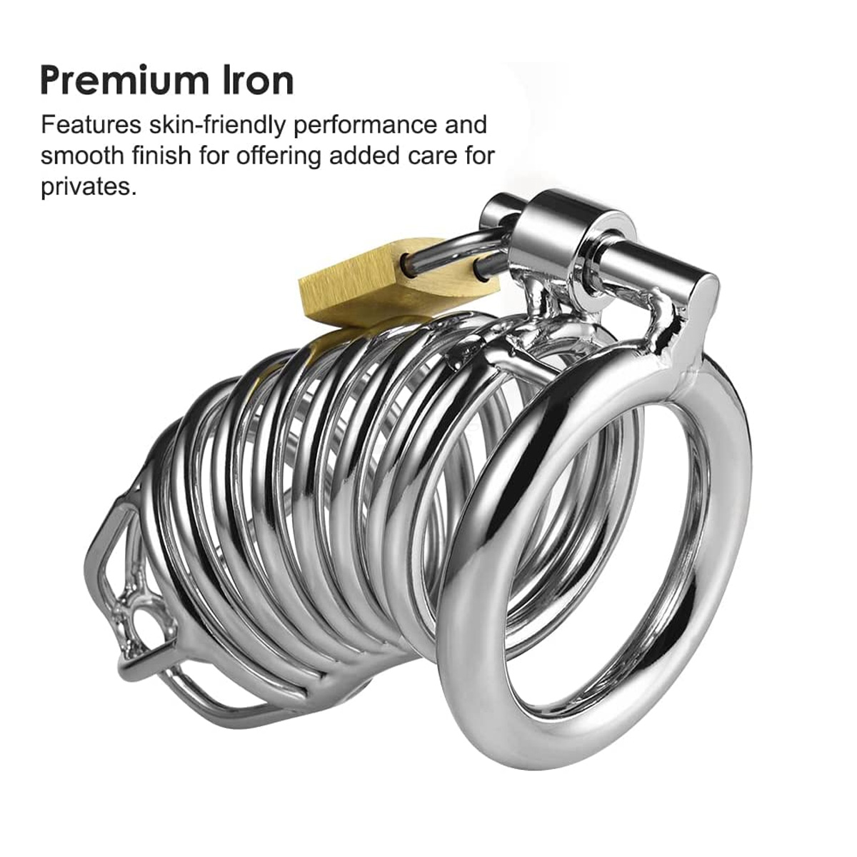 Premium Quality Steel chastity cage sex toy for men
