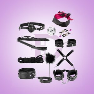 Bondage kit for couple with 11 piece at delighttoys
