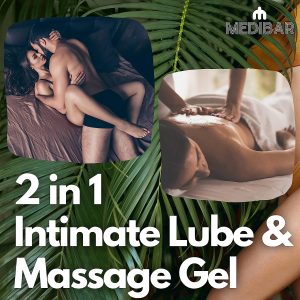 Medibar Natural Strawberry Flavored 2 in 1 intimate lube and massage gel Lubricant