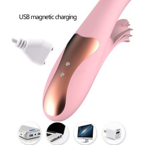 USB Rechargeable lilo rabbit vibrator sex toy with LCD screen