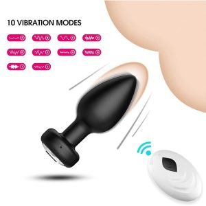 10 multiple vibration in remote control anal butt plug for female sex toy